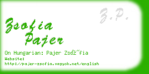 zsofia pajer business card